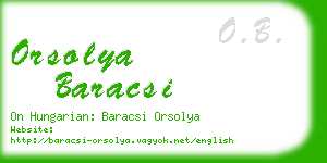 orsolya baracsi business card